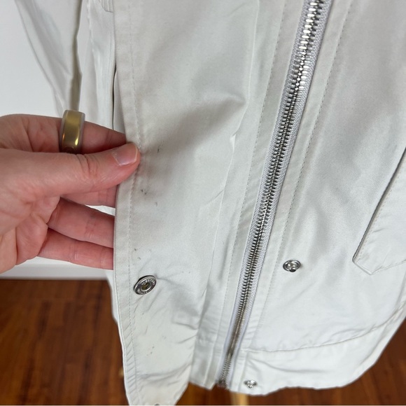 MaxMara Weekend Cream Cargo Jacket with Hood Coat Size US 4 - Picture 3 of 11